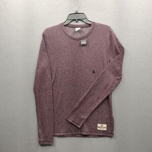Hollister Thermal Shirt Heather Burgundy Jumper Jersey Crew Base Layer Men's S